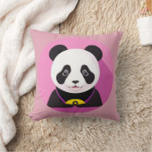 Cartoon Panda - farbenfrohe Illustration Kissen (Decke)