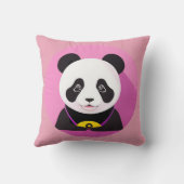 Cartoon Panda - farbenfrohe Illustration Kissen (Rückseite)