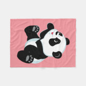 Cartoon Panda Fleecedecke (Vorderseite (Horizontal))