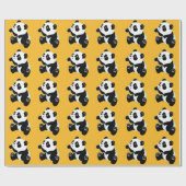 Cartoon Panda Geschenkpapier (Flach)