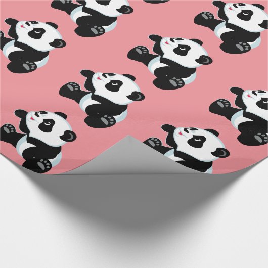 Cartoon Panda Geschenkpapier (Ecke)