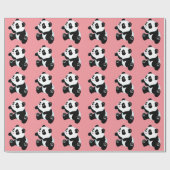Cartoon Panda Geschenkpapier (Flach)