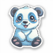 Cartoon Panda Illustration Aufkleber (Vorderseite)