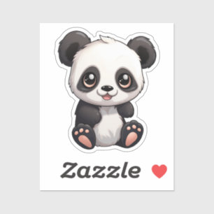 Cartoon Panda Illustration Aufkleber