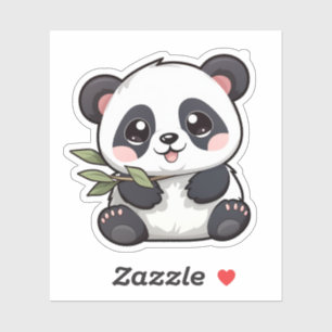 Cartoon Panda Illustration Aufkleber