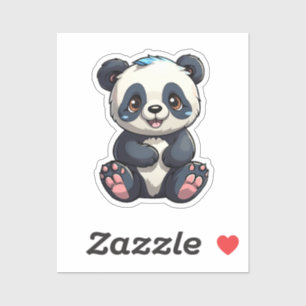 Cartoon Panda Illustration Aufkleber