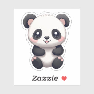 Cartoon Panda Illustration Aufkleber