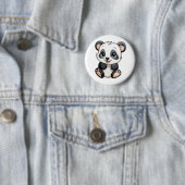 Cartoon Panda Illustration Button (Beispiel)