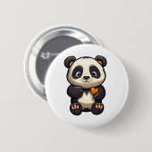 Cartoon Panda Illustration Button (Vorne & Hinten)
