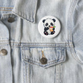 Cartoon Panda Illustration Button (Beispiel)