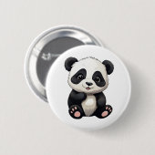 Cartoon Panda Illustration Button (Vorne & Hinten)