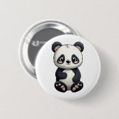 Cartoon Panda Illustration Button (Vorne & Hinten)