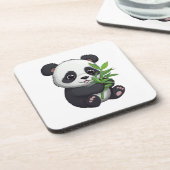 Cartoon Panda Illustration Getränkeuntersetzer (Linke Seite)