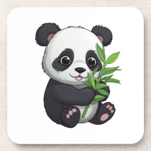 Cartoon Panda Illustration Getränkeuntersetzer