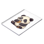 Cartoon Panda Illustration Notizblock (Linke Seite)