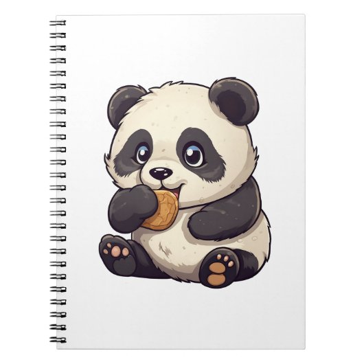 Cartoon Panda Illustration Notizblock (Vorderseite)