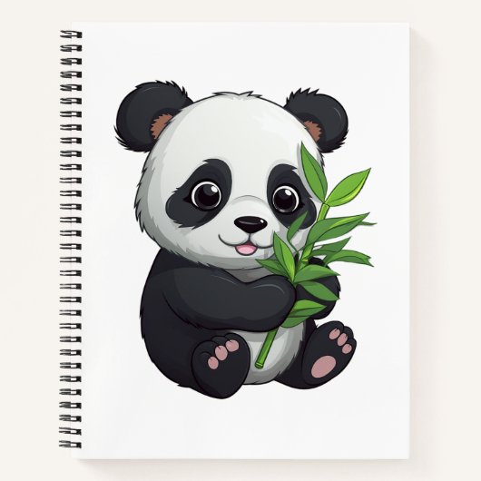 Cartoon Panda Illustration Notizblock (Vorderseite)