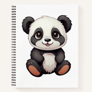 Cartoon Panda Illustration Notizblock