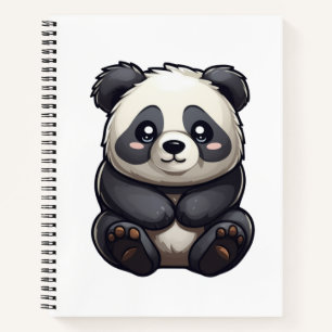 Cartoon Panda Illustration Notizblock