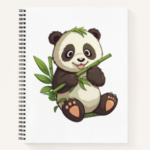 Cartoon Panda Illustration Notizblock