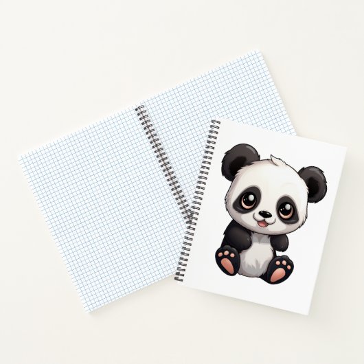Cartoon Panda Illustration Notizblock (Innenseite)