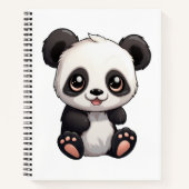 Cartoon Panda Illustration Notizblock (Vorderseite)