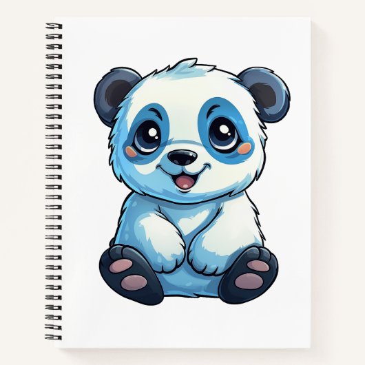 Cartoon Panda Illustration Notizblock (Vorderseite)