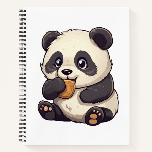 Cartoon Panda Illustration Notizblock (Vorderseite)