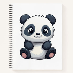 Cartoon Panda Illustration Notizblock