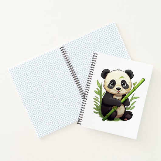 Cartoon Panda Illustration Notizblock (Innenseite)