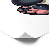 Cartoon Panda Illustration Poster (Ecke)