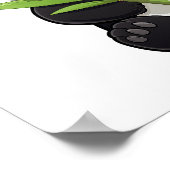 Cartoon Panda Illustration Poster (Ecke)