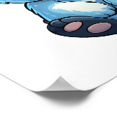 Cartoon Panda Illustration Poster (Ecke)