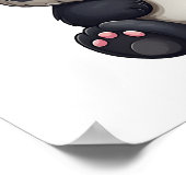 Cartoon Panda Illustration Poster (Ecke)