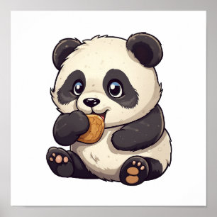 Cartoon Panda Illustration Poster