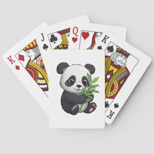 Cartoon Panda Illustration Spielkarten (Rückseite)