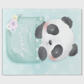 Cartoon Panda | Niedliches Panda ist in Tasche Geschenkpapier (Flach)