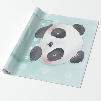 Cartoon Panda | Niedliches Panda ist in Tasche Geschenkpapier