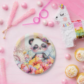 Cartoon Panda Party Plate Pappteller (Party)