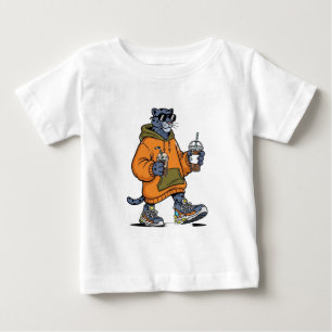 Cartoon-Panther in Sonnenbrille Baby T-shirt