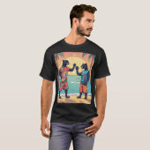 Cartoon Panthers in Streetwear Hochglanz am T-Shirt (Vorne ganz)