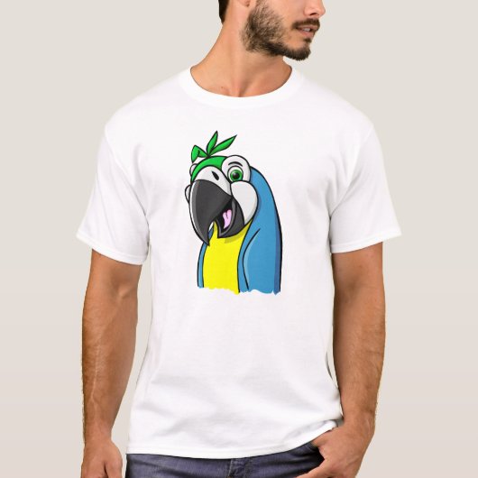 Cartoon-Papagei T-Shirt (Vorderseite)