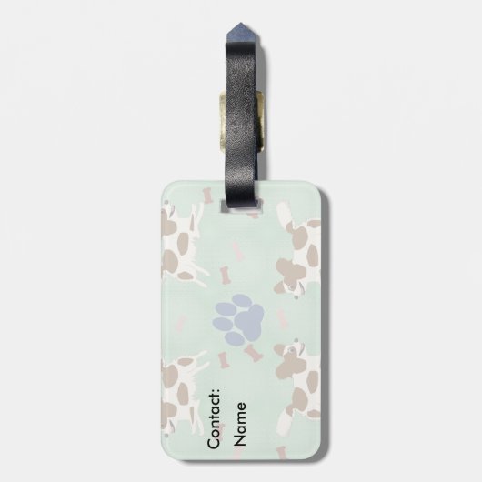 Cartoon Papillon Gepäckanhänger (Rückseite vertikal)