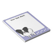 Cartoon Papillon Notizblock (angewinkelt)