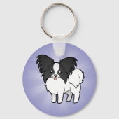 Cartoon Papillon Schlüsselanhänger (Vorderseite)