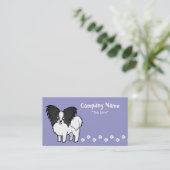 Cartoon Papillon Visitenkarte (Stehend Vorderseite)