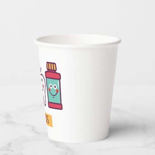 Cartoon Pappbecher (Rückseite)