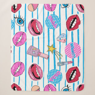 Cartoon Patch Abzeichen: Pop Art. Sherpadecke