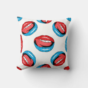 Cartoon Patch Abzeichen: Retro Pop Kissen