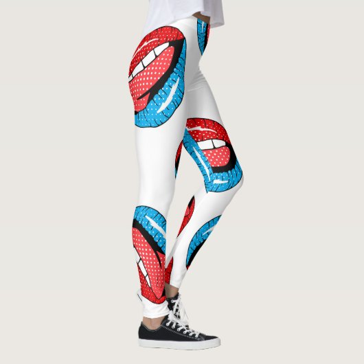 Cartoon Patch Abzeichen: Retro Pop Leggings (Rechts)